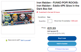 Enjoy eBay's FUNKO POP! ROCKS: Iron Maiden as low as £25.60