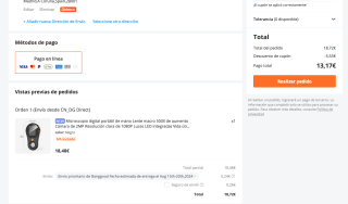 Microscopio Digital con Pantalla Lente Macro 500X Cámara de 2MP 1080P Luces LED Integradas por solo 13,17€