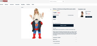 Disfraz a Hombros de Superhéroe para adulto por 11,89€