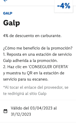 Descuento de -0,21€/litro en Galp/lild