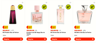 Alle NG en Kruidvat parfums voor €4 per stuk bij Kruidvat