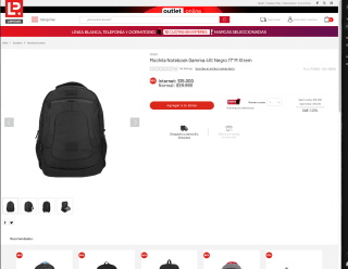 Mochila Notebook Gamma 4Xt Negro 17"" M Xtrem por solo $29.990