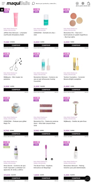 Ofertas Flash desde Maquillalia.