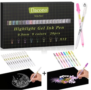 20 piezas de bolígrafo de tinta de gel Dacono por 8.49€