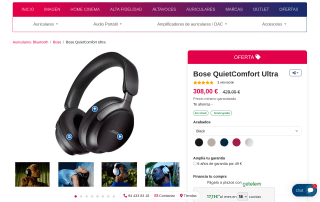 Bose QuietComfort Ultra por 308€