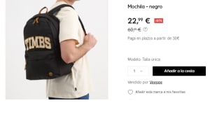 Mochila Timberland Timbs por 22.99€