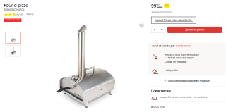 Four à pizza aux pellets Somagic Napoli à 99€