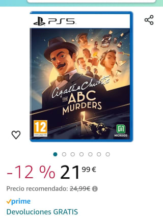 Agatha Christie the ABC Murders PlayStation 5 por 21,99€.