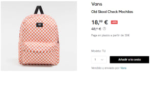 Mochila Vans Old Skool Check por 18.99€