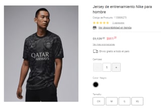 Jersey PSG Alternativo Nike por $911 en Liverpool