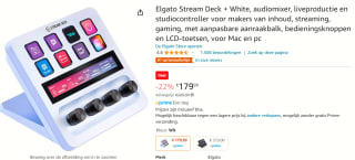 Elgato Stream Deck + - PC & Mac-wit voor €179,99 bij Amazon