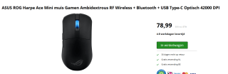 ASUS ROG Harpe Ace Mini muis voor €78,99 bij Twaiko