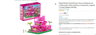 Mega Barbie Dreamhouse Casa con Bloques de construcción por 89,39€
