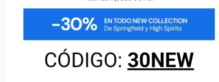 Todo -70% -60% -50% y -30% en Todo New Collection en Springfield.