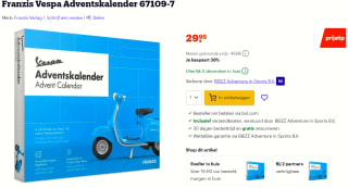 1:43 Franzis 67109-7 Vespa Adventskalender Plastic Modelbouwpakket voor €29,95 bij Bol.com