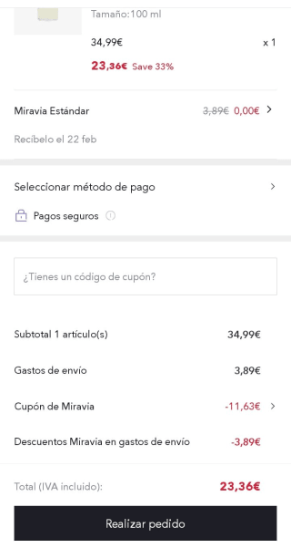 Perfumes Rochas EAU DE ROCHAS eau de toilette vaporizador de 100ml por 23,36€.