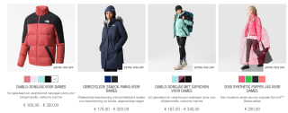 10% extra korting op jassen in de outlet tot 50% bij The North Face