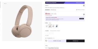 Auriculares inalámbricos Sony WH-CH520 por 33,96€ (21,96€ usuario nuevo)