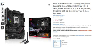 ASUS ROG Strix B650E-F Gaming WiFi, Placa Base AMD Ryzen AM5 ATX por 211,65€