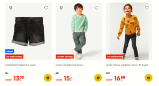 20% korting op alles bij de Hema