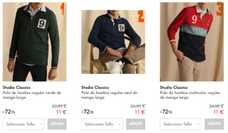 STUDIO CLASSICS - Polos manga larga por 10 y 11€
