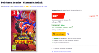 Pokemon Scarlet en Violet voor €43,99 in de Bol.com Dagdeal