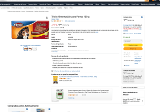 Trixie Alimentación para Perros 100g por solo 1,69€