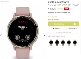 Garmin Venu 3s - Smartwatch - Sporthorloge voor €399 bij The Little Green Bag