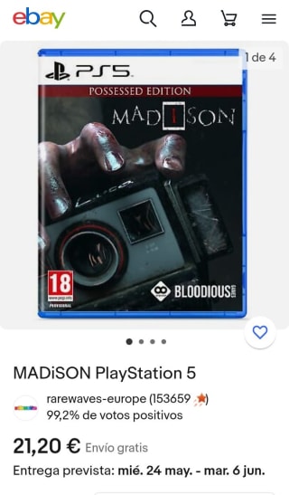 MadIson Possessed Edition PS5 por 21,20€.