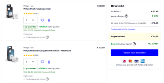 Philips Hue verlichting de 2e halve prijs bij Bol