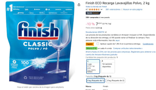 Finish ECO Recarga Lavavajillas Polvo, 2 kg por 5,47€