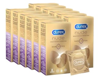 96x Durex Nude latexvrije condooms voor €34,95 bij iBOOD