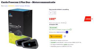 Cardo Freecom 1 Plus Duo – Bluetooth-communicatiesysteem voor €149,95 bij bol.com