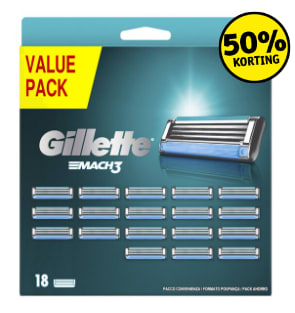 50% korting op alle Gillette voordeelpakken scheermesjes bij Kruidvat