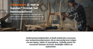 Gratis praktische online cursussen voor ambachtsondernemers bij ondernemenmetjehanden