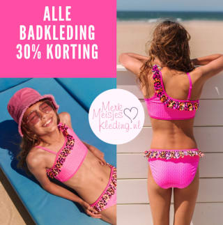 30% korting op alle badkleding voor jongens en meisjes bij Merkmeisjeskleding