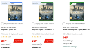 Hogwarts Legacy games voor de PS5 / PS4 / Switch / Xbox One vanaf €14,99 bij Bol