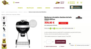 Barbecue à charbon Napoleon Kettle PRO - 57cm à 309,90€