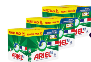 Ariel 3-in-1 pods original wasmiddelcapsules 192 stuks voor €44,95 bij Ibood