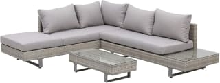 Outsunny Conjunto de Muebles Ratán de 3 Piezas Mesa de Centro Sofá Doble y Sofá de 3 Plazas con Cojines Extraíbles por 497,49€