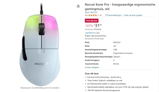 Roccat Kone Pro bedrade muis voor €31,99 bij Amazon