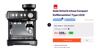 Solis Grind & Infuse Compact 1018 Pistonmachine - Espressomachine voor €329 bij ibood