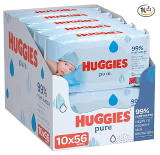 Pack de 10 x 56 unidades de Toallitas Huggies para Bebé por 9.99€