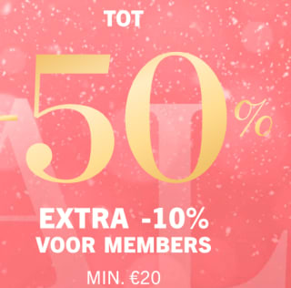 Tot 50% + -10% extra korting op de sale bij Hunkemöller