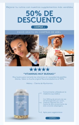 -50%+Envío Gratis en Myvitamins.