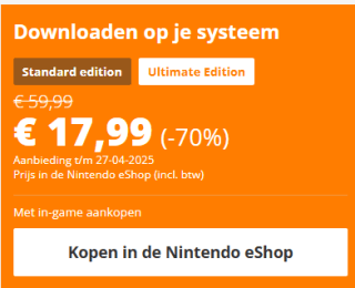EA SPORTS FC™ 25 voor €17,99 in de Nintendo eShop