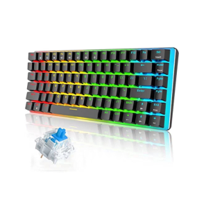 Teclado mecánico AK33 Switches azules 82 teclas por 16,20€