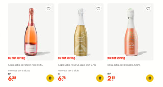 Alle mousserende wijnen 25% korting bij de Hema