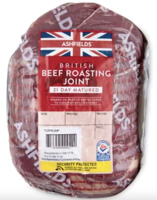 Ashfields 21-Day Matured British Beef Roasting Joint (Typically 1.025kg) – £5.83