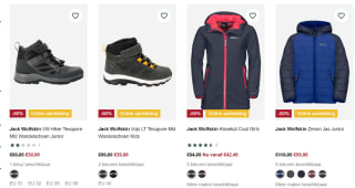 Tot wel 60% korting op Jack Wolfskin bij Bever